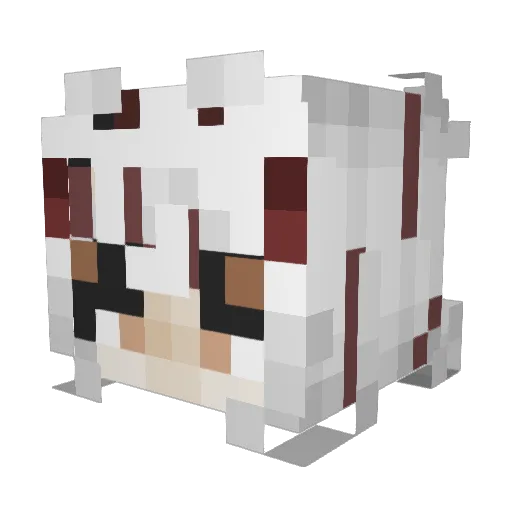 DiamondLunarbeam Minecraft avatar head, 3D render