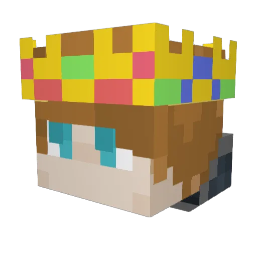DiamondMan8 Minecraft avatar head, 3D render