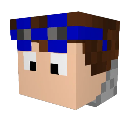 DiamondMaster725 Minecraft avatar head, 3D render
