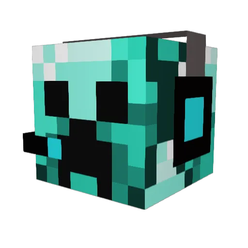 DiamondMiner3472 Minecraft avatar head, 3D render