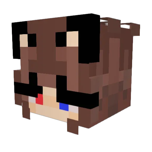 DiamondNat1 Minecraft avatar head, 3D render