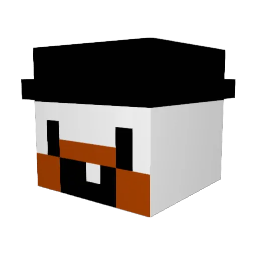 DiamondNinja Minecraft avatar head, 3D render