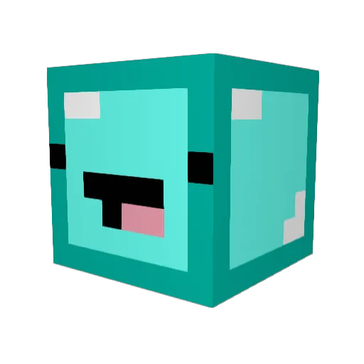 DiamondOverLava Minecraft avatar head, 3D render