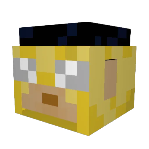 DiamondPoem Minecraft avatar head, 3D render