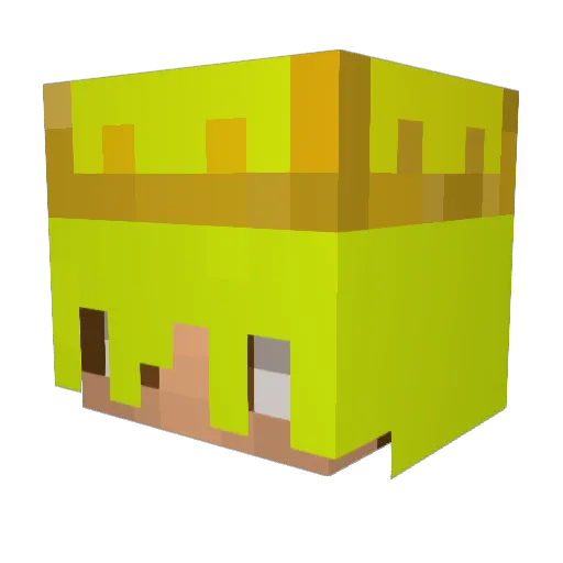 DiamondPoop Minecraft avatar head, 3D render