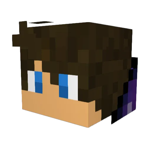 DiamondRiley Minecraft avatar head, 3D render