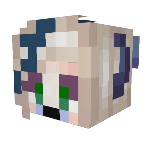 DiamondSteve154 Minecraft avatar head, 3D render