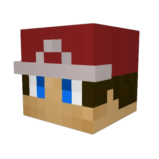 DiamondTipped Minecraft avatar head, 3D render