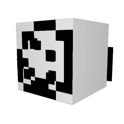 DiamondTooth Minecraft avatar head, 3D render