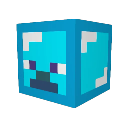 DiamondTuxedo Minecraft avatar head, 3D render