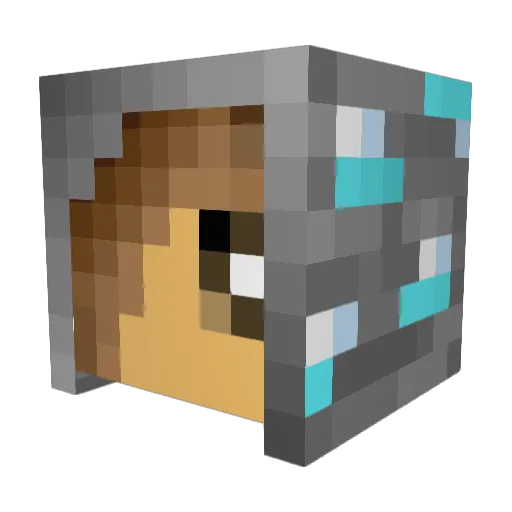 DiamondTwister10 Minecraft avatar head, 3D render