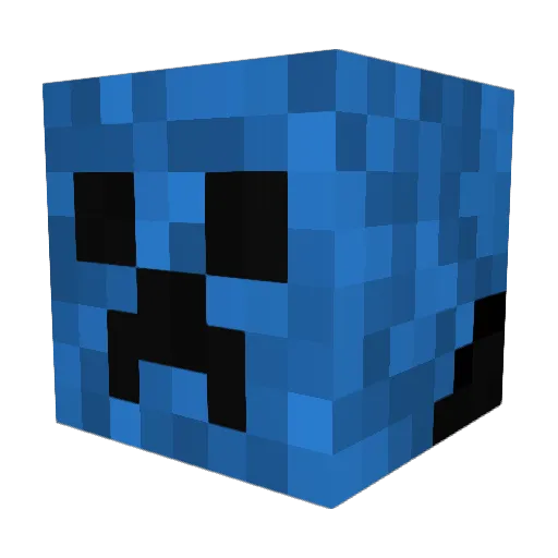 DiamondWolfxcx Minecraft avatar head, 3D render