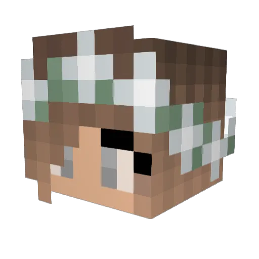 DiamondXTX Minecraft avatar head, 3D render