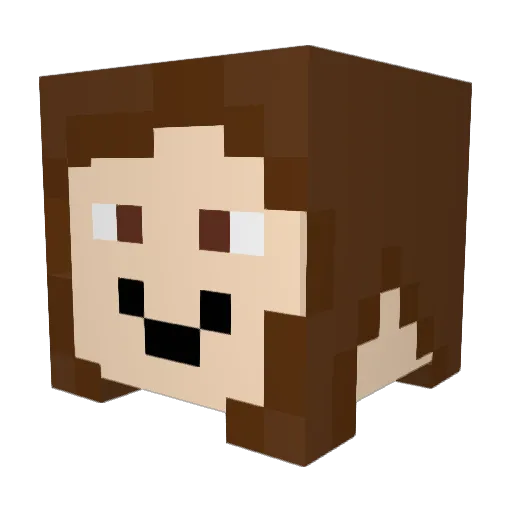 DiamondYoshi101 Minecraft avatar head, 3D render