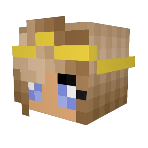 Diamond_06 Minecraft avatar head, 3D render