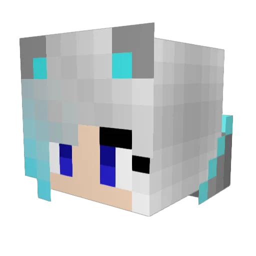 Diamond_Chik Minecraft avatar head, 3D render