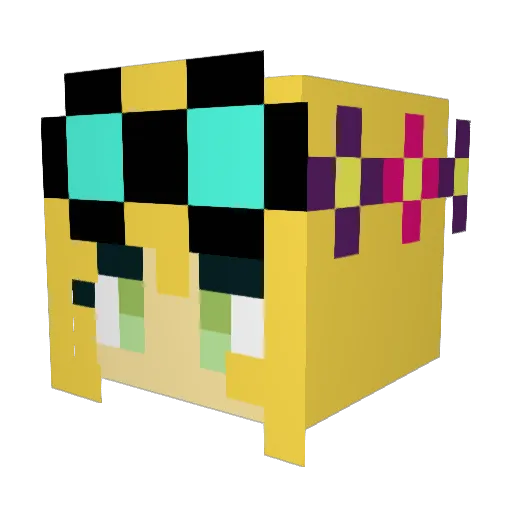 Diamond_Dozend Minecraft avatar head, 3D render