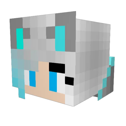 Diamond_GirlHs Minecraft avatar head, 3D render