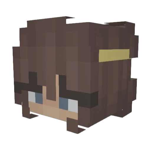 Diamond_Rika Minecraft avatar head, 3D render