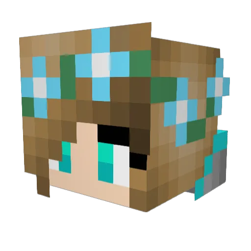Diamond_Swift09 Minecraft avatar head, 3D render