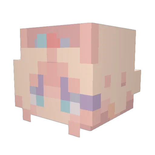 Diamond_Sword_G Minecraft avatar head, 3D render