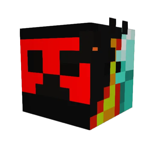 Diamondboi Minecraft avatar head, 3D render