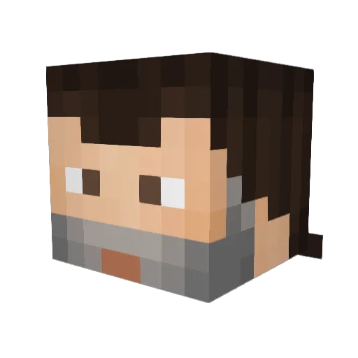 Diamondfinger Minecraft avatar head, 3D render