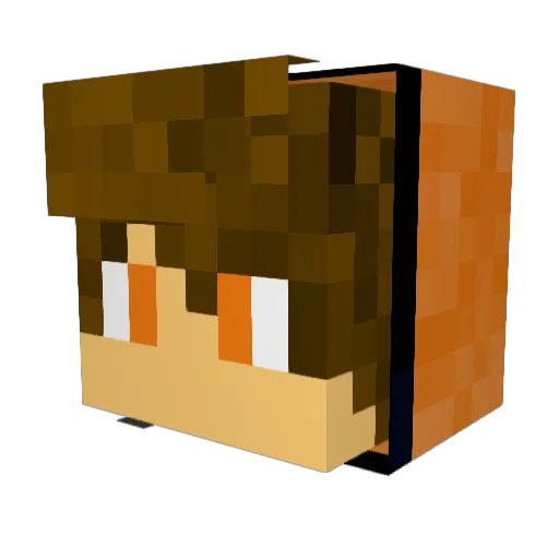 Diamondfox28 Minecraft avatar head, 3D render