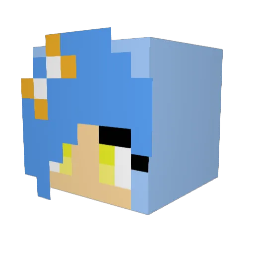 Diamondheart360 Minecraft avatar head, 3D render