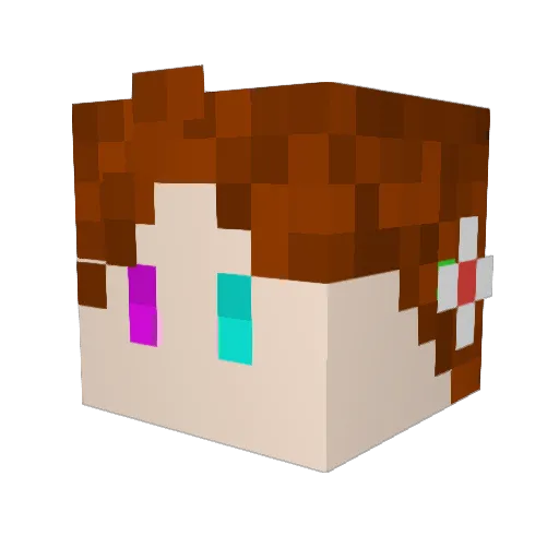 Diamondlolz Minecraft avatar head, 3D render