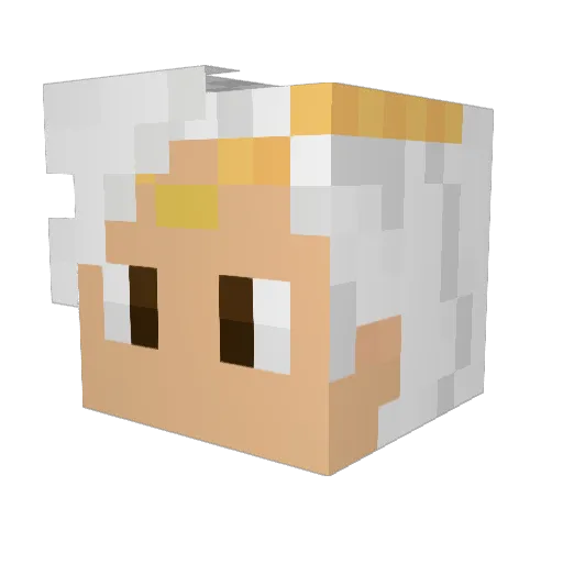 Diamondloverdrew Minecraft avatar head, 3D render