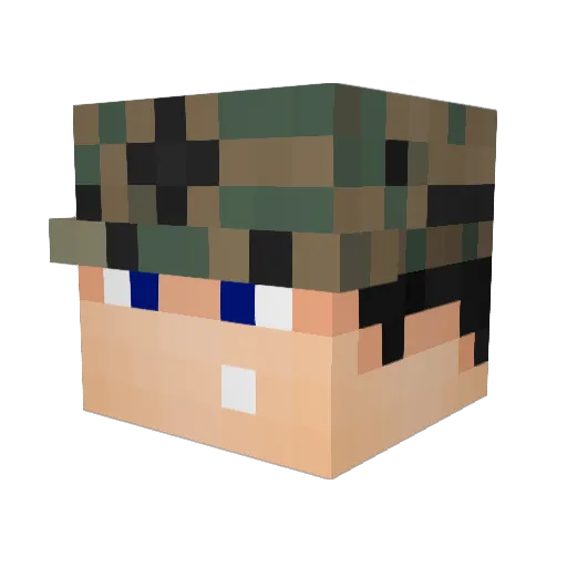 Diamondminer156 Minecraft avatar head, 3D render