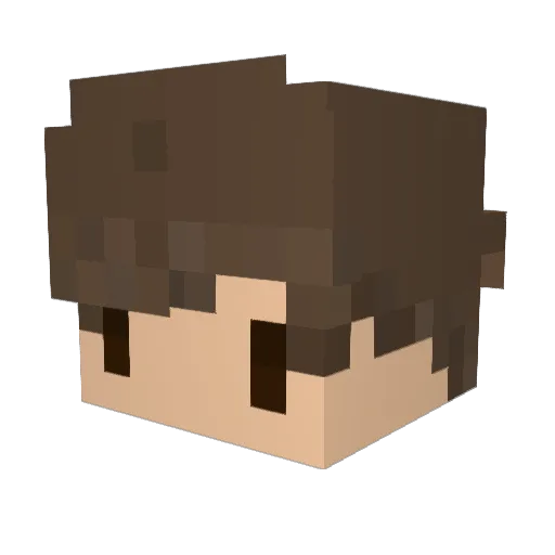 Diamonds24 Minecraft avatar head, 3D render