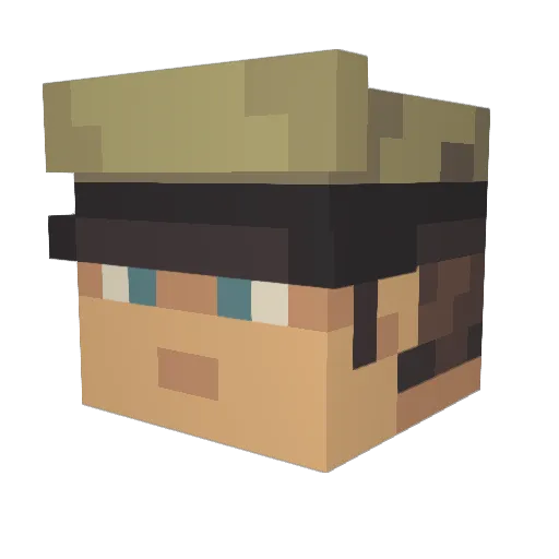 Diamondstealer21 Minecraft avatar head, 3D render