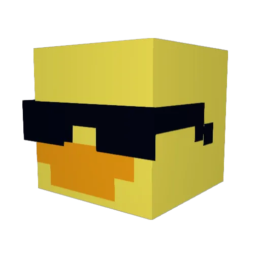 Diamondwolf28 Minecraft avatar head, 3D render