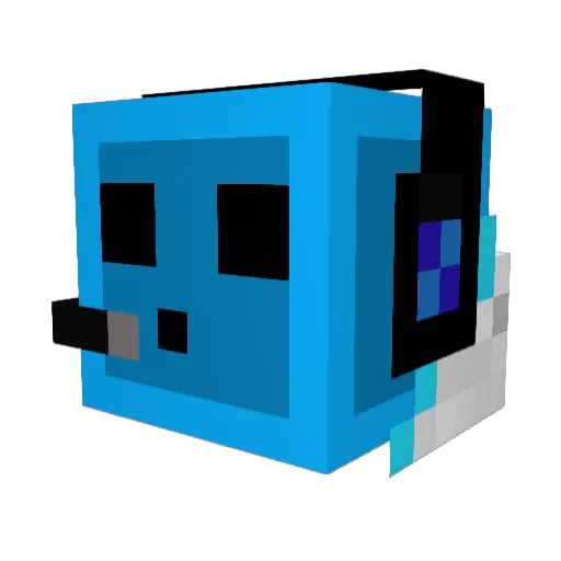 Diamondy888 Minecraft avatar head, 3D render