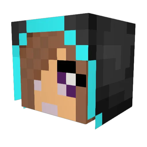 DiamondzHunter13 Minecraft avatar head, 3D render
