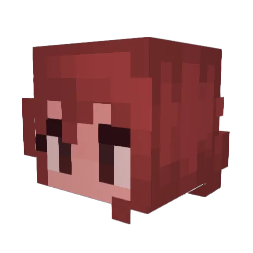 DiamondzQwQ Minecraft avatar head, 3D render