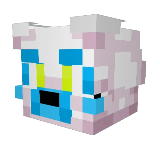 Diamqnd_ Minecraft avatar head, 3D render