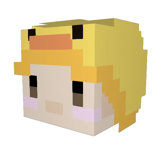 DianDi1022 Minecraft avatar head, 3D render