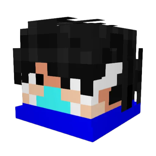 DianZhu520 Minecraft avatar head, 3D render