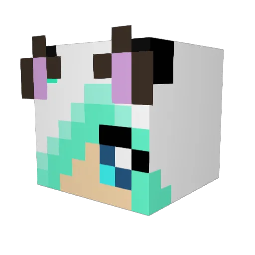 Diana4427 Minecraft avatar head, 3D render