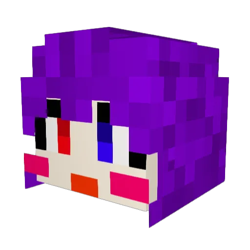 Diana50 Minecraft avatar head, 3D render