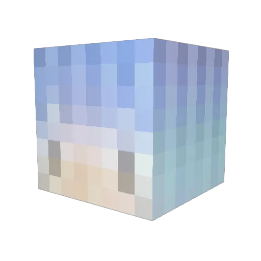 Diana52 Minecraft avatar head, 3D render