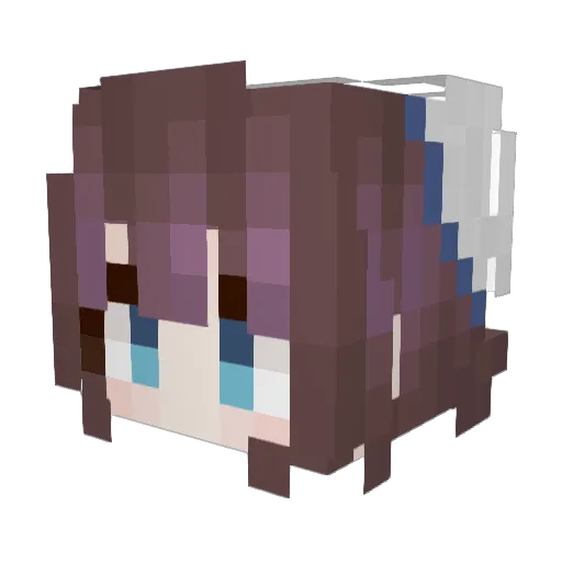 DianaAva Minecraft avatar head, 3D render