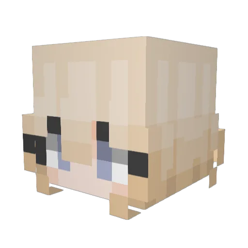 DianaDelacourt Minecraft avatar head, 3D render
