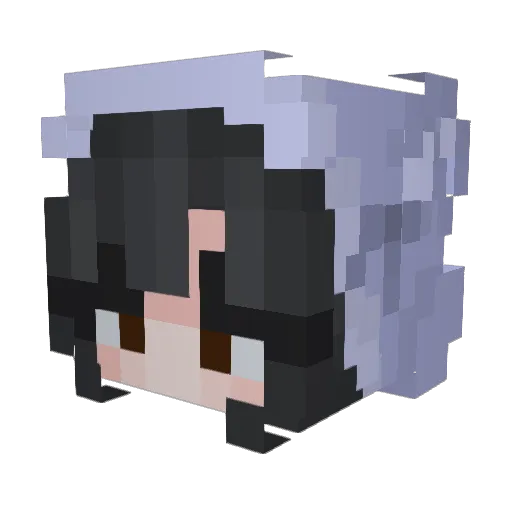 DianaRada Minecraft avatar head, 3D render