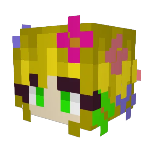 Dianasawr Minecraft avatar head, 3D render