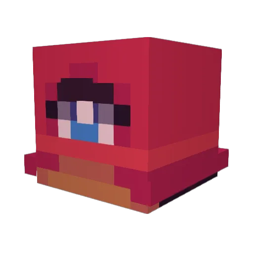 Dianasor Minecraft avatar head, 3D render