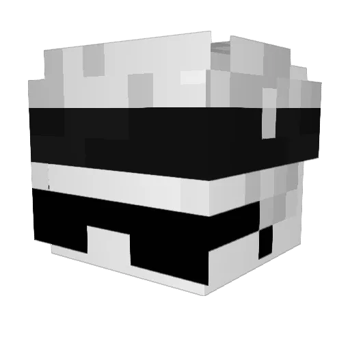 Diandiur Minecraft avatar head, 3D render